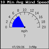 10 Min Avg Wind Speed
